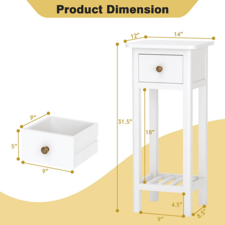 Flintridge end deals table with storage